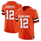 Men's Cleveland Browns #12 Shedeur Sanders Orange 2025 Draft F.U.S.E. Vapor Limited Stitched Football Jersey