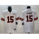 Men's Cleveland Browns #15 Joe Flacco White 1946 Collection Vapor Untouchable Limited Football Stitched Jersey