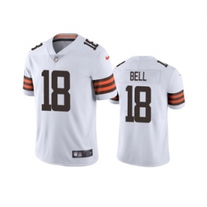 Men's Cleveland Browns #18 David Bell White Vapor Untouchable Limited Stitched Jersey