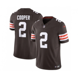 Men's Cleveland Browns #2 Amari Cooper Brown 2023 F.U.S.E. Vapor Untouchable Limited Stitched Jersey