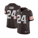 Men's Cleveland Browns 2022 #24 Nick Chubb Brown With 1-star C Patch Vapor Untouchable Limited NFL Stitched Jersey