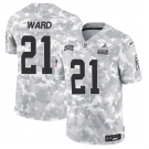 Men's Cleveland Browns #21 Denzel Ward 2024 F.U.S.E Arctic Camo Salute To Service Limited Stitched Football Jersey