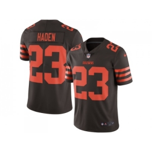 Men's Cleveland Browns #23 Joe Haden Nike Brown Color Rush Limited Jersey