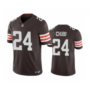 Men's Cleveland Browns #24 Nick Chubb Brown 2023 F.U.S.E. Vapor Untouchable Limited Stitched Jersey