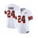 Men's Cleveland Browns #24 Nick Chubb White 2023 F.U.S.E. 1946 Collection Vapor Untouchable Limited Football Stitched Jersey
