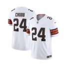 Men's Cleveland Browns #24 Nick Chubb White 2023 F.U.S.E. Vapor Untouchable Limited Football Stitched Jersey