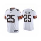 Men's Cleveland Browns #25 Demetric Felton 2021 White Vapor Untouchable Limited Stitched Jersey