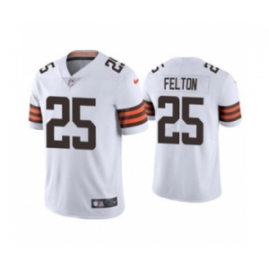 Men's Cleveland Browns #25 Demetric Felton 2021 White Vapor Untouchable Limited Stitched Jersey