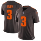 Men's Cleveland Browns #3 Jerry Jeudy Brown 2025 F.U.S.E. 'Alpha Dawg Edition' Vapor Limited Football Stitched Jersey