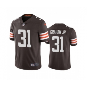Men's Cleveland Browns #31 Thomas Graham Jr. Brown Vapor Untouchable Limited Jersey