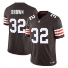 Men's Cleveland Browns #32 Jim Brown Brown F.U.S.E. Vapor Limited Football Stitched Jersey
