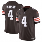 Men's Cleveland Browns #4 Deshaun Watson Brown 2024 F.U.S.E. With 2-Star C Patch Vapor Untouchable Limited Stitched Jersey