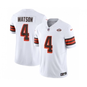 Men's Cleveland Browns #4 Deshaun Watson White 2023 F.U.S.E. 1946 Collection Vapor Untouchable Limited Football Stitched Jersey