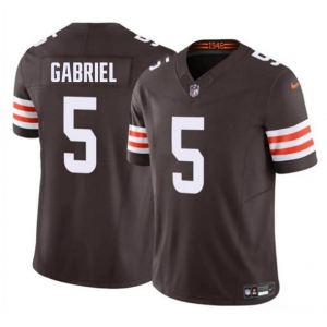 Men's Cleveland Browns #5 Dillon Gabriel 2025 Draft F.U.S.E. Vapor Limited Football Stitched Jersey