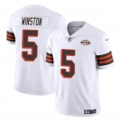 Men's Cleveland Browns #5 Jameis Winston White 1946 Collection Vapor Limited Football Stitched Jersey