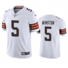 Men's Cleveland Browns #5 Jameis Winston White Vapor Limited Football Stitched Jersey