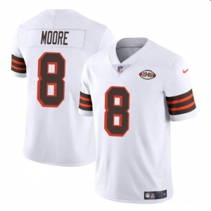 Men's Cleveland Browns #8 Elijah Moore White 1946 Collection Vapor Limited Football Stitched Jersey