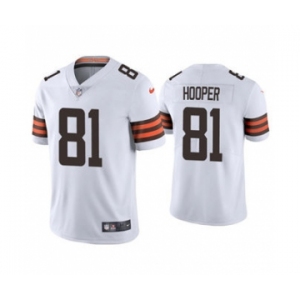 Men's Cleveland Browns #81 Austin Hooper 2021 White Vapor Untouchable Limited Stitched Football Jersey