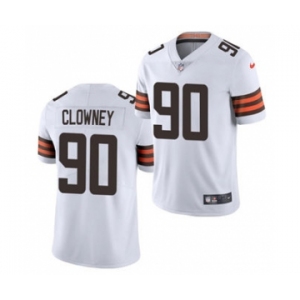 Men's Cleveland Browns #90 Jadeveon Clowney White Vapor Untouchable Limited Stitched Football Jersey
