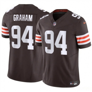 Men's Cleveland Browns #94 Mason Graham 2025 Draft F.U.S.E. Vapor Limited Football Stitched Jersey