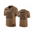 Men's Cleveland Browns #95 Myles Garrett 2023 Brown Salute To Service Limited Football Stitched Jersey