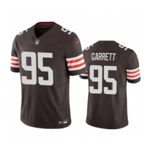 Men's Cleveland Browns #95 Myles Garrett Brown 2023 F.U.S.E. Vapor Untouchable Limited Stitched Jersey