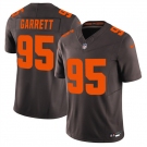 Men's Cleveland Browns #95 Myles Garrett Brown 2025 F.U.S.E. Alpha Dawg Limited Football Stitched Jersey