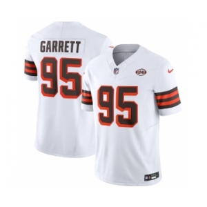 Men's Cleveland Browns #95 Myles Garrett White 2023 F.U.S.E. 1946 Collection Vapor Untouchable Limited Football Stitched Jersey