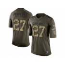 Men's Nike Cleveland Browns #27 Jabrill Peppers Limited Green Salute to Service NFL Jersey