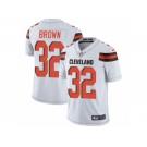 Men's Nike Cleveland Browns #32 Jim Brown Vapor Untouchable Limited White NFL Jersey