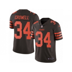 Men's Nike Cleveland Browns #34 Isaiah Crowell Limited Brown Rush NFL Jersey