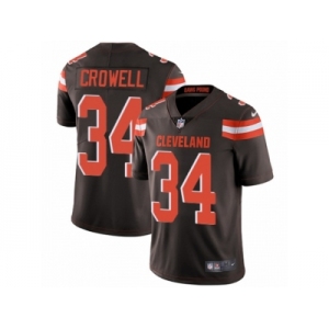 Men's Nike Cleveland Browns #34 Isaiah Crowell Vapor Untouchable Limited Brown Team Color NFL Jersey