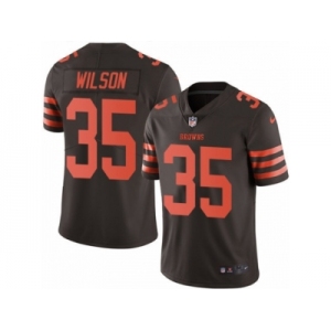 Men's Nike Cleveland Browns #35 Howard Wilson Limited Brown Rush NFL Jersey