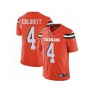 Men's Nike Cleveland Browns #4 Britton Colquitt Vapor Untouchable Limited Orange Alternate NFL Jersey