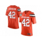 Men's Nike Cleveland Browns #42 Malcolm Johnson Limited Orange Alternate NFL Jersey