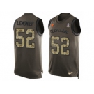 Men's Nike Cleveland Browns #52 Corey Lemonier Limited Green Salute to Service Tank Top NFL Jersey