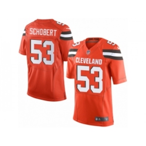 Men's Nike Cleveland Browns #53 Joe Schobert Limited Orange Alternate NFL Jersey