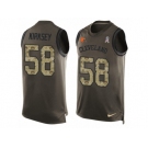 Men's Nike Cleveland Browns #58 Chris Kirksey Limited Green Salute to Service Tank Top NFL Jersey