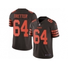 Men's Nike Cleveland Browns #64 JC Tretter Limited Brown Rush NFL Jersey