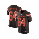 Men's Nike Cleveland Browns #64 JC Tretter Vapor Untouchable Limited Brown Team Color NFL Jersey