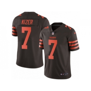 Men's Nike Cleveland Browns #7 DeShone Kizer Limited Brown Rush NFL Jersey
