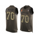 Men's Nike Cleveland Browns #70 Kevin Zeitler Limited Green Salute to Service Tank Top NFL Jersey