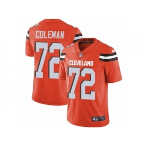 Men's Nike Cleveland Browns #72 Shon Coleman Vapor Untouchable Limited Orange Alternate NFL Jersey