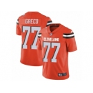 Men's Nike Cleveland Browns #77 John Greco Vapor Untouchable Limited Orange Alternate NFL Jersey