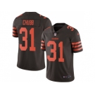 Nike Cleveland Browns #31 Nick Chubb Brown Men Stitched NFL Limited Rush Jersey