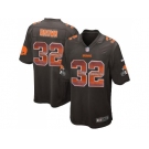 Nike Cleveland Browns #32 Jim Brown Brown Team Color Men's Stitched NFL Limited Strobe Jersey