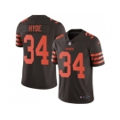 Nike Cleveland Browns #34 Carlos Hyde Brown Men Stitched NFL Limited Rush Jersey