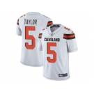 Nike Cleveland Browns #5 Tyrod Taylor White Men Stitched NFL Vapor Untouchable Limited Jersey