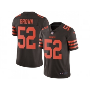Nike Cleveland Browns #52 Preston Brown Brown Men Stitched NFL Limited Rush Jersey