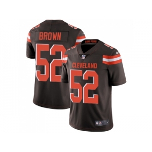 Nike Cleveland Browns #52 Preston Brown Brown Team Color Men Stitched NFL Vapor Untouchable Limited Jersey